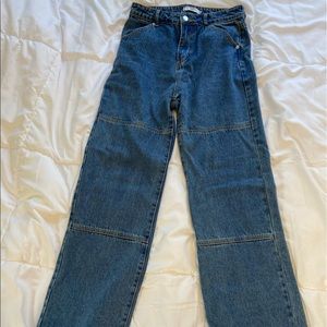 Adika Panelled Wide Leg Jeans